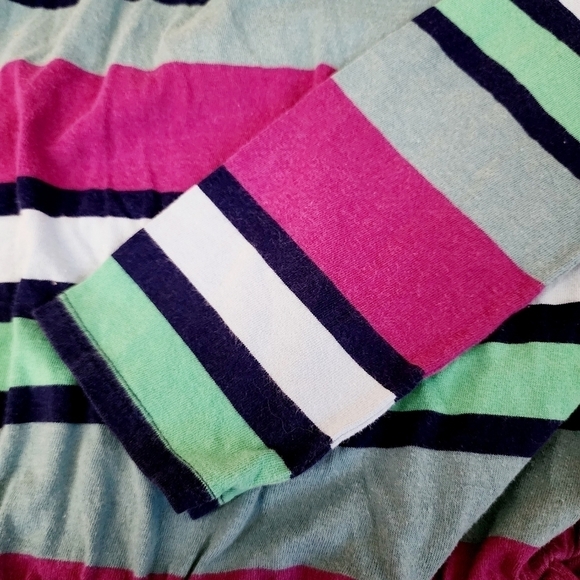 Land's End Long Sleeve Striped Dress Girl's Small S 7-8 Pockets Round Neck EUC - Picture 5 of 8